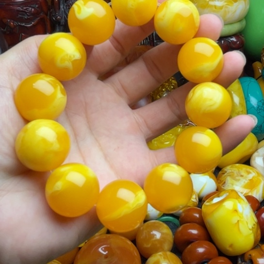 未镶嵌琥珀手串蜜蜡