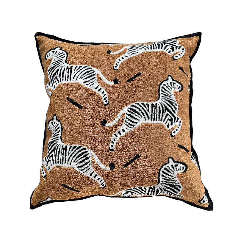 （毛巾提花）抱枕轻奢简约复古新款可可拆样板房民宿四季通用