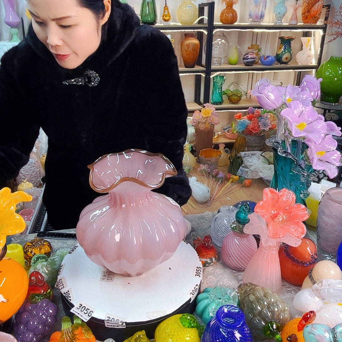 花瓶家悦美居琉璃摆件