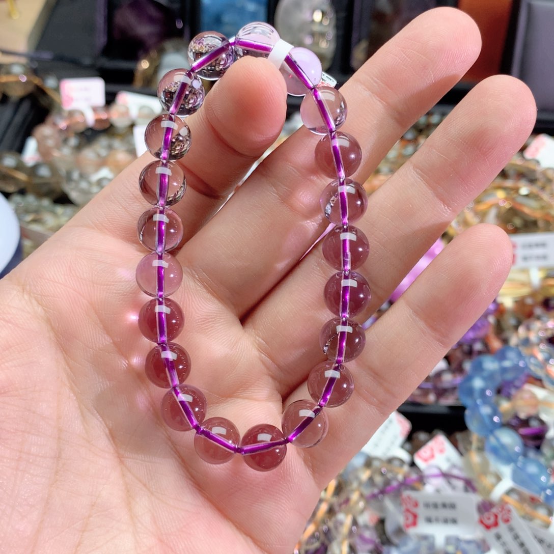 燕***妃水晶手链未镶嵌紫水晶手链9+