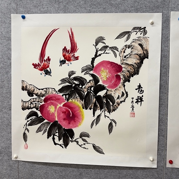 国画花鸟等动物为主料制作而