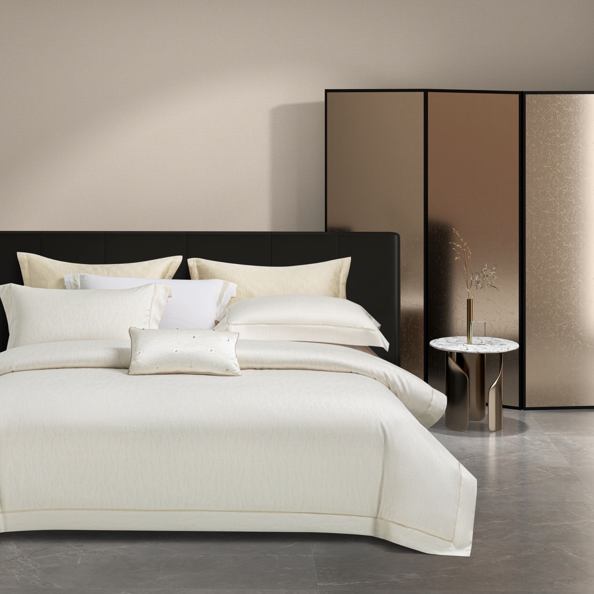 【卡尔嘉】轻奢级国风提花四件套 长绒棉别墅床品