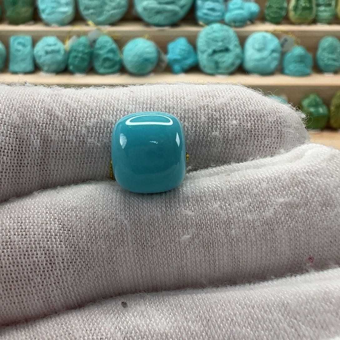 未镶嵌绿松石老型珠11x10mm