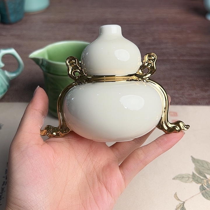龙泉云间青瓷小米茶器