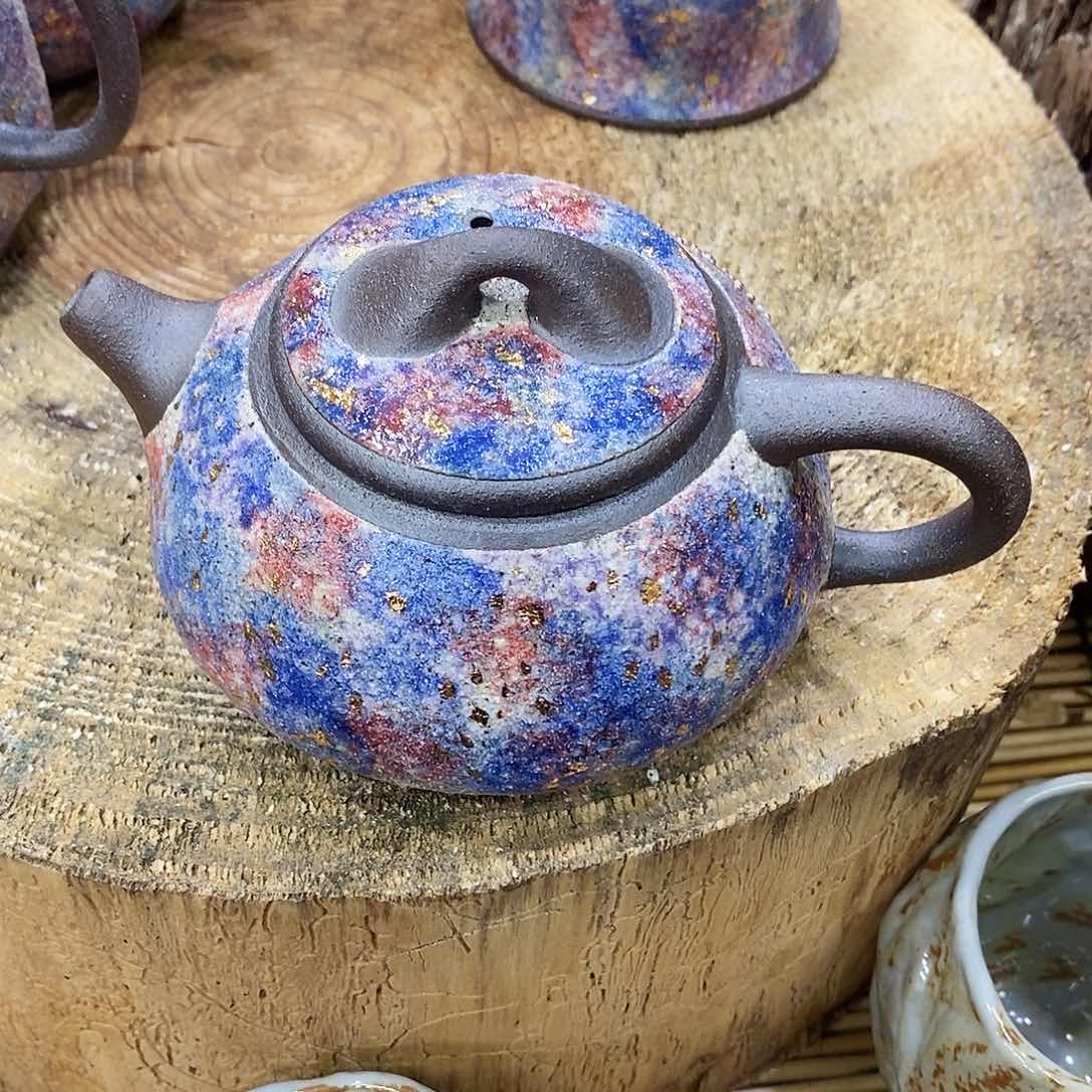 初*粗陶志野柴烧茶器