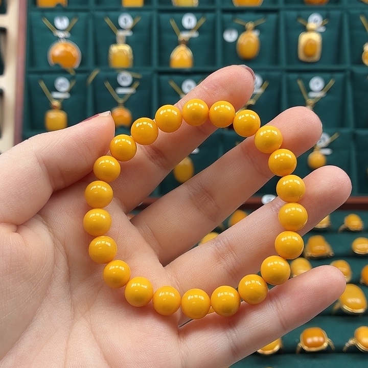 蜜蜡未镶嵌手链蜜蜡手串