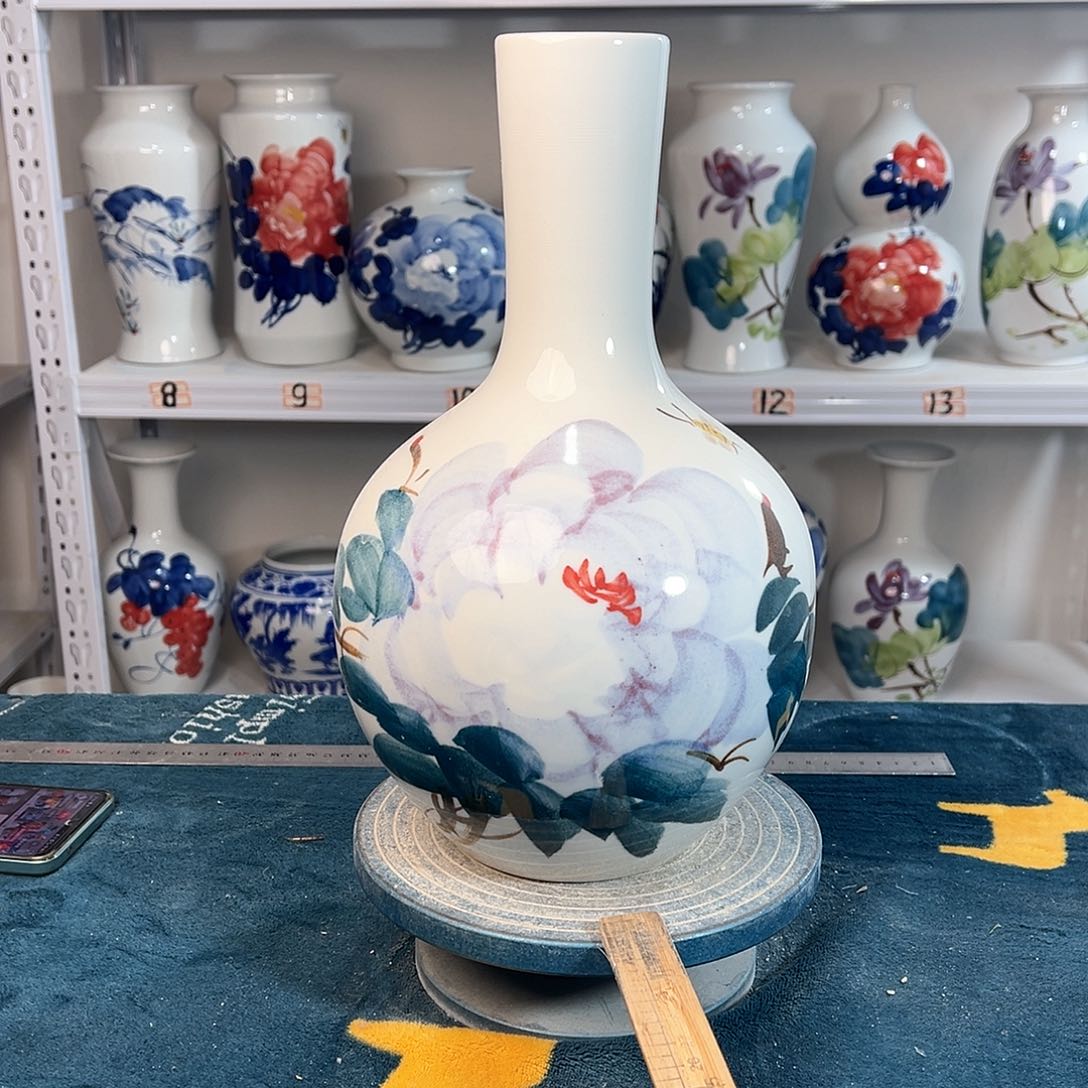 摆件景德镇陶瓷天紫牡