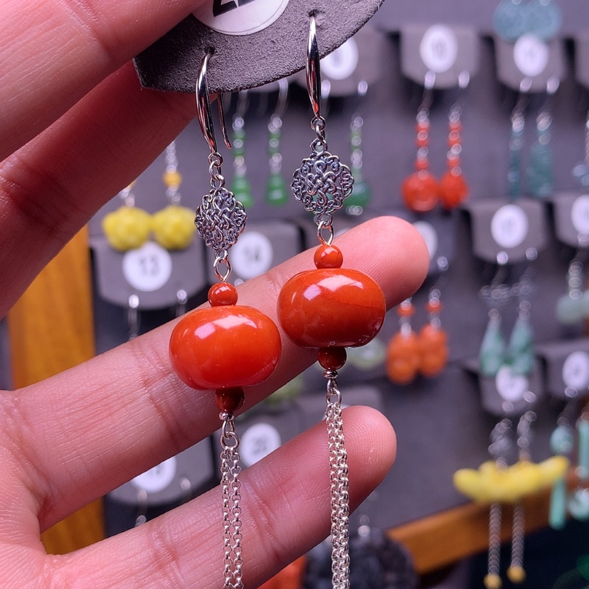 【闪购商品】翡翠耳饰银S925镶嵌?****?