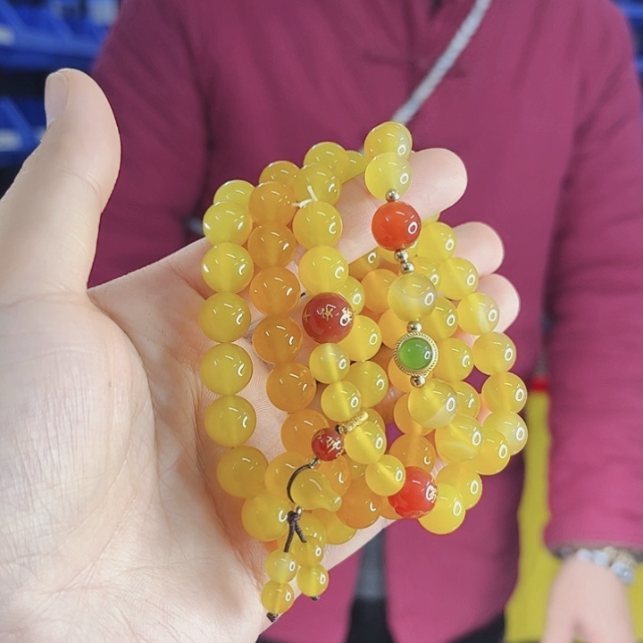 玛瑙手链未镶嵌T9田黄手串卡10左右发其一