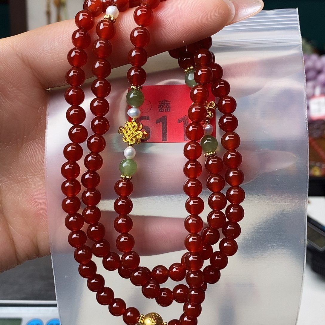 玛瑙/玉髓未镶嵌手链多样性发一6