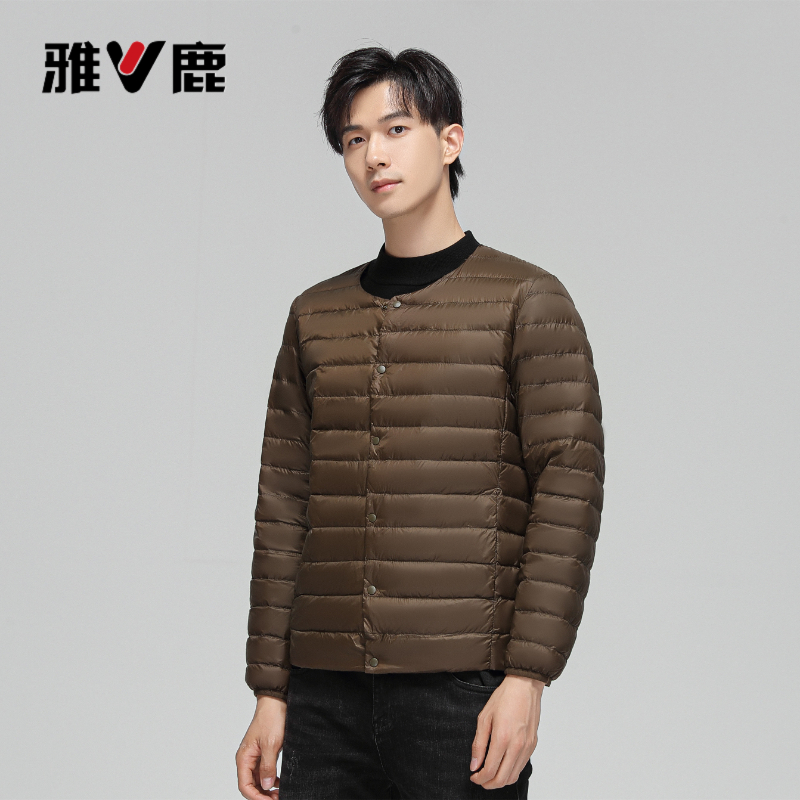 雅鹿轻薄羽绒服男新款可变领内胆短款休闲百搭轻便轻薄款羽绒服女