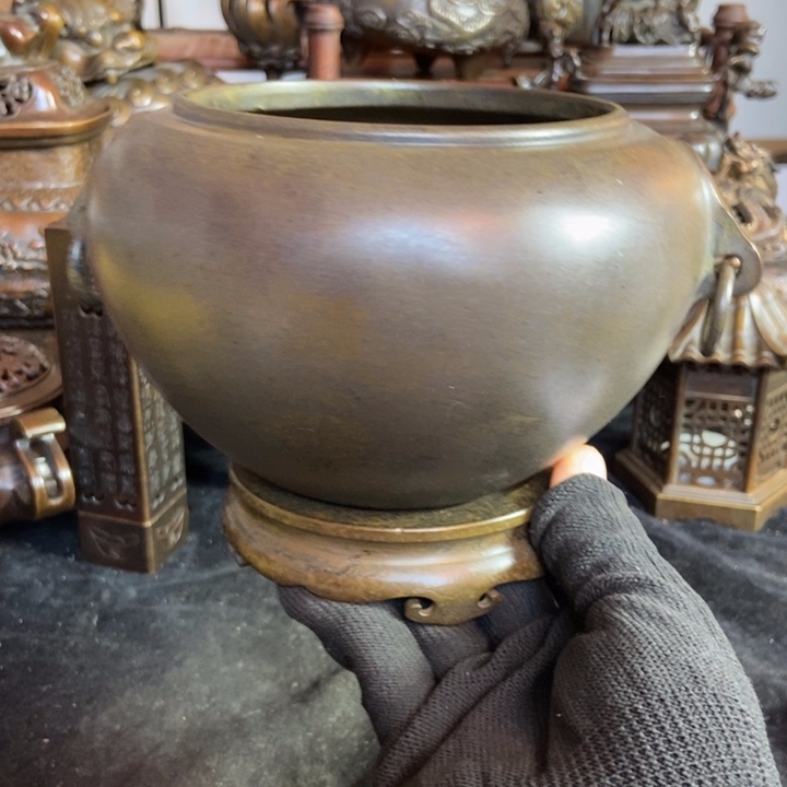 铜器工艺品摆件香炉摆件