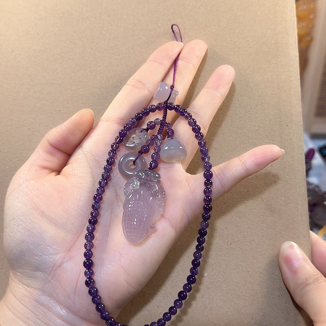 玛瑙/玉髓手机挂件未镶嵌ℋ****