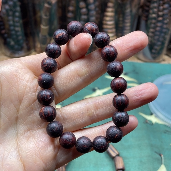 降真香手串/手链潋*海南大叶带黄金甲1.0单圈