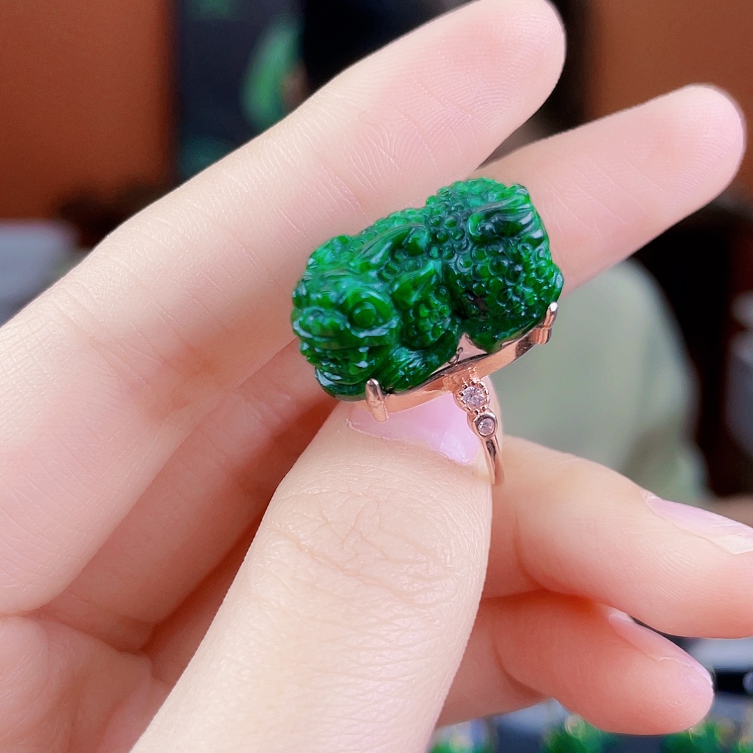 翡翠银S925镶嵌耳饰