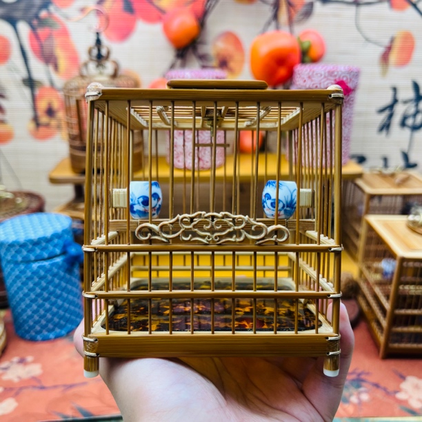 定制版祥云门蝈蝈笼名家礼盒款收藏送礼纯手工蝈蝈笼
