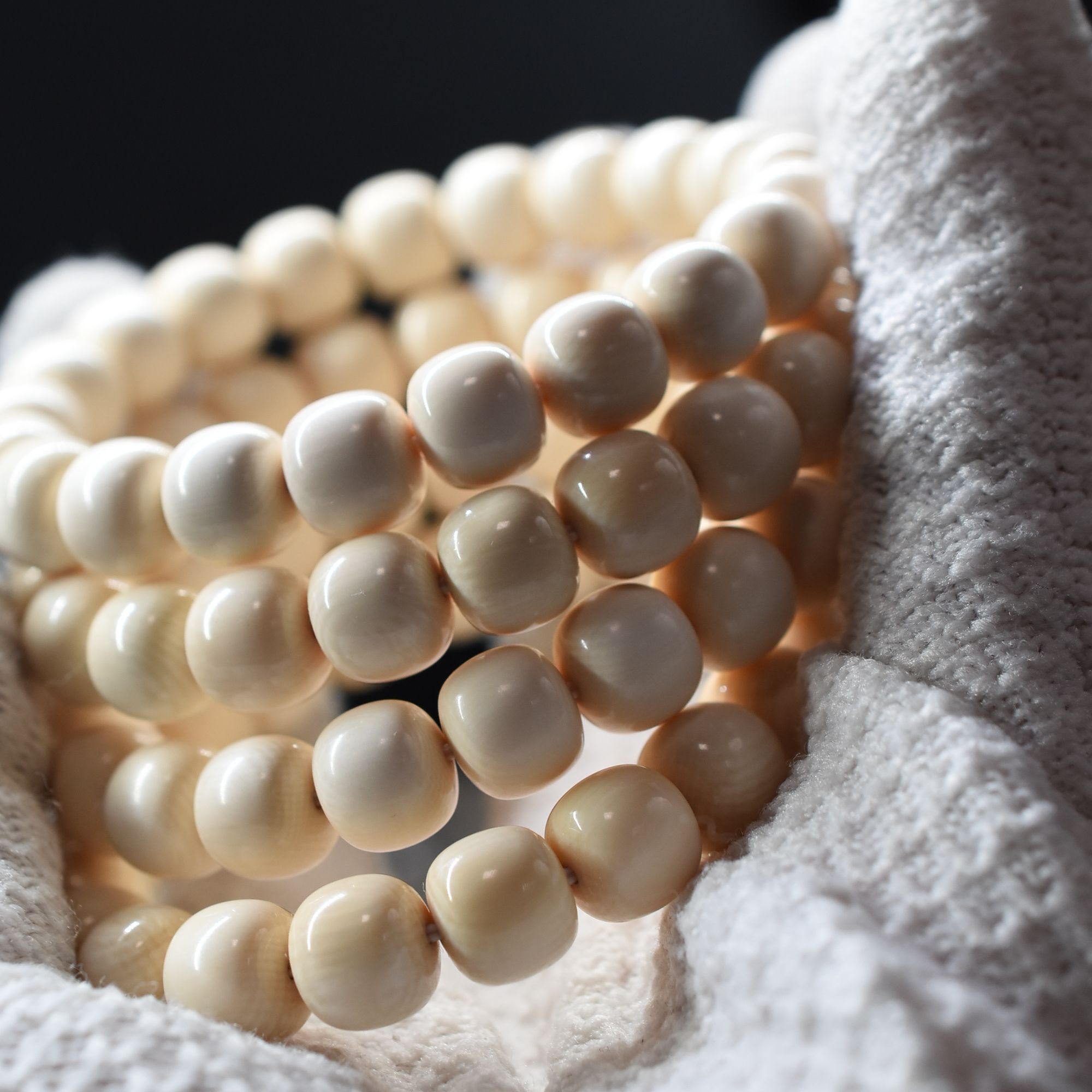 天然猛犸手串 5A入门毕业冰料 轻微色差/冰印/全品   S002