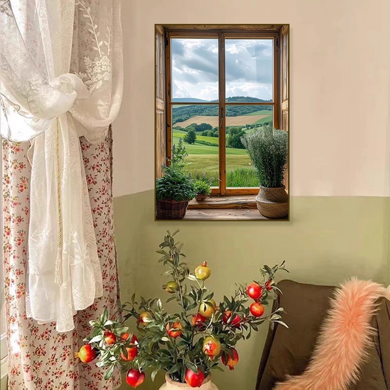 法式客厅背景墙装饰画餐厅治愈系花卉植物挂画玄关卧室壁画高级感