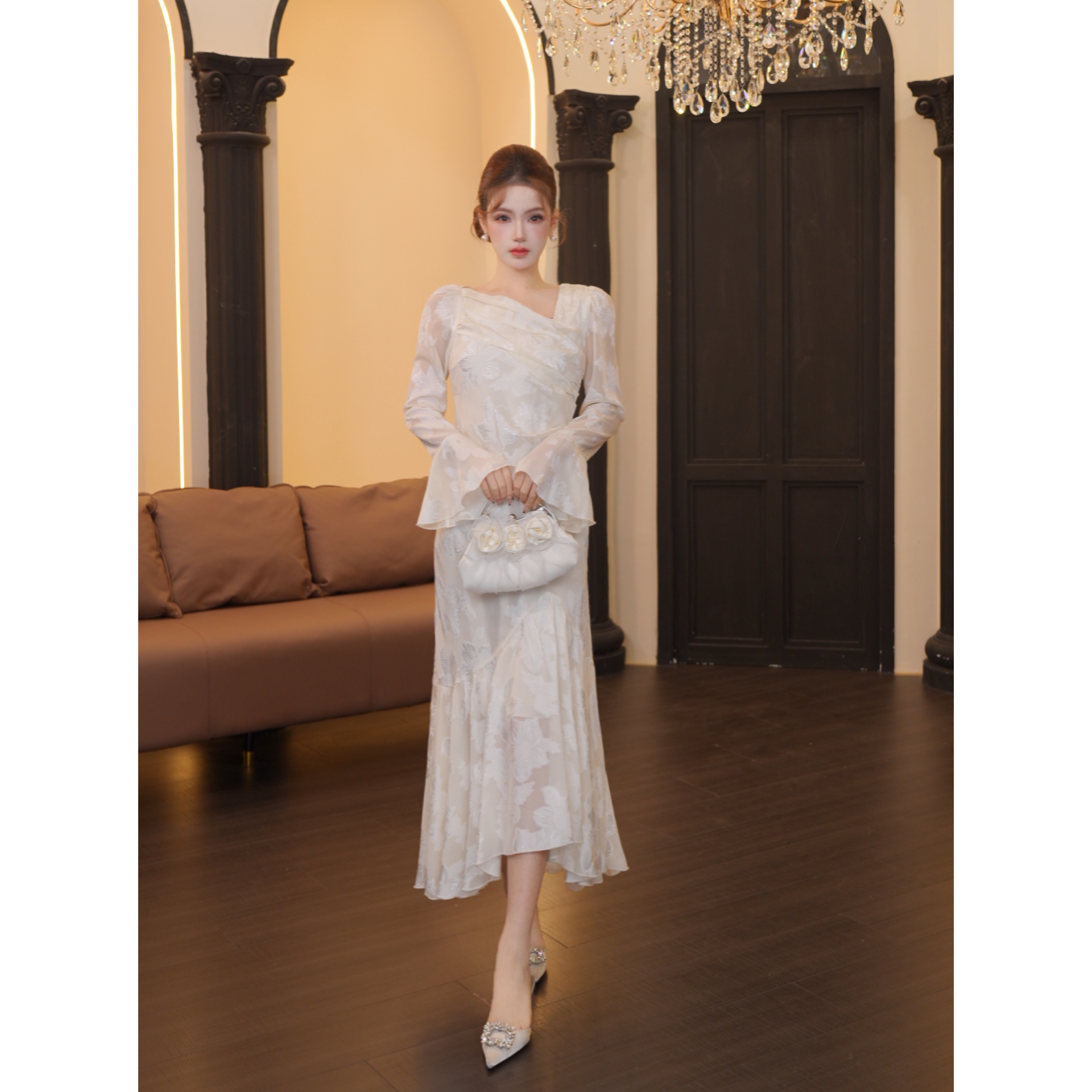 2店-814【温迪专属】意式拼接休闲风秋季连衣裙Y001