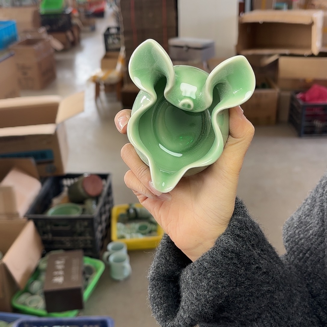 龙泉云间青瓷小米茶器