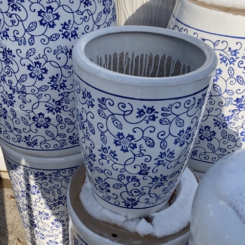 低腰锥形青花瓷中 口26/36