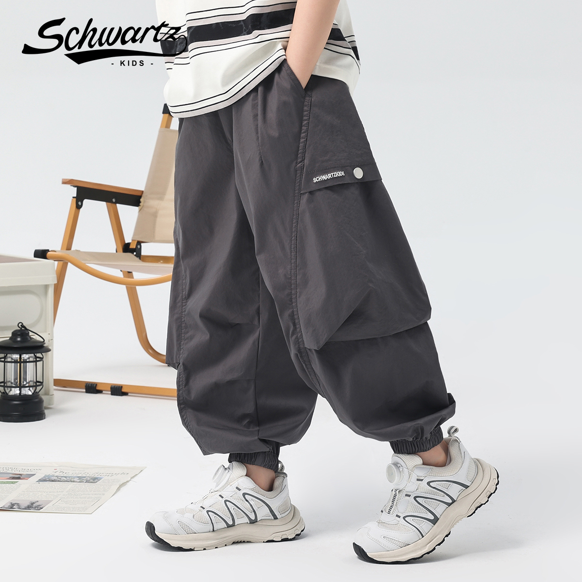 Schwartz斯瓦茨夏季店铺新款男童薄款裤子防蚊裤男孩宽松-2675