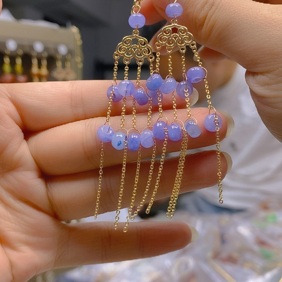 翡翠合金耳饰翡翠