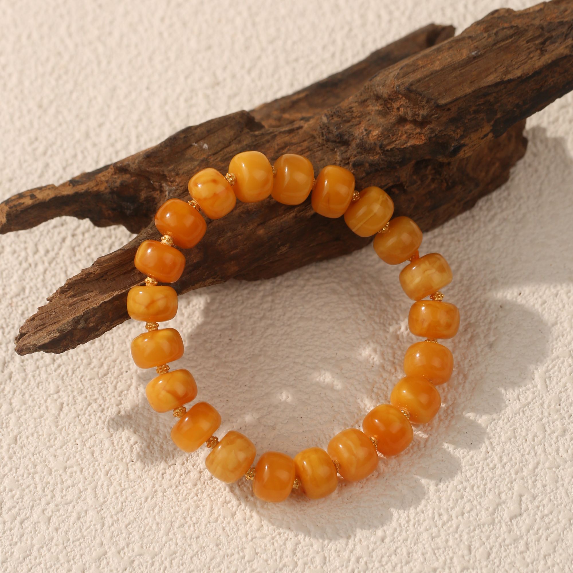 【富贵儿】 蜜蜡925手串（天然珠宝多样性发其一）