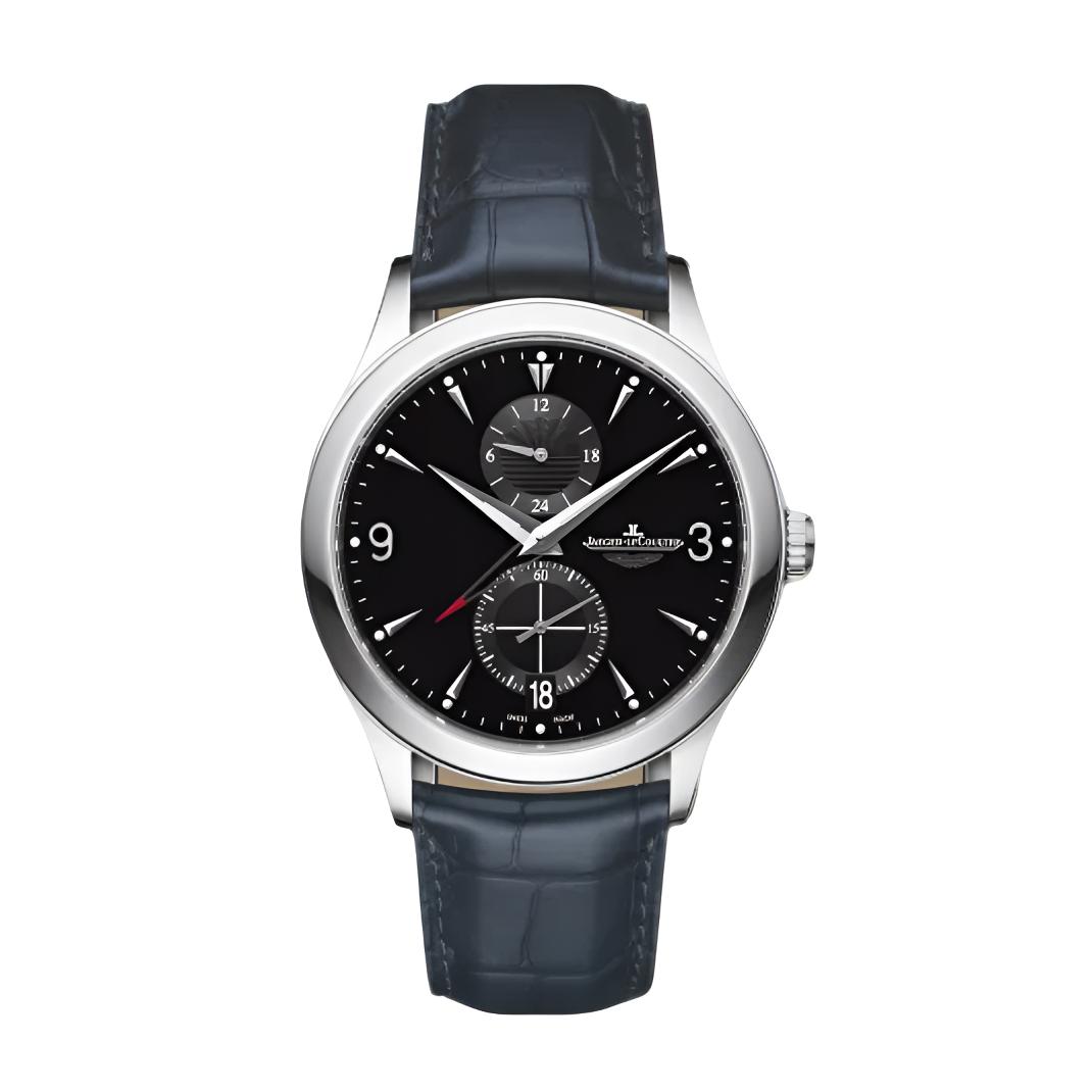 99新 Jaeger-LeCoultre/积家 大师黑盘/双时区两地时/40mm/二手表