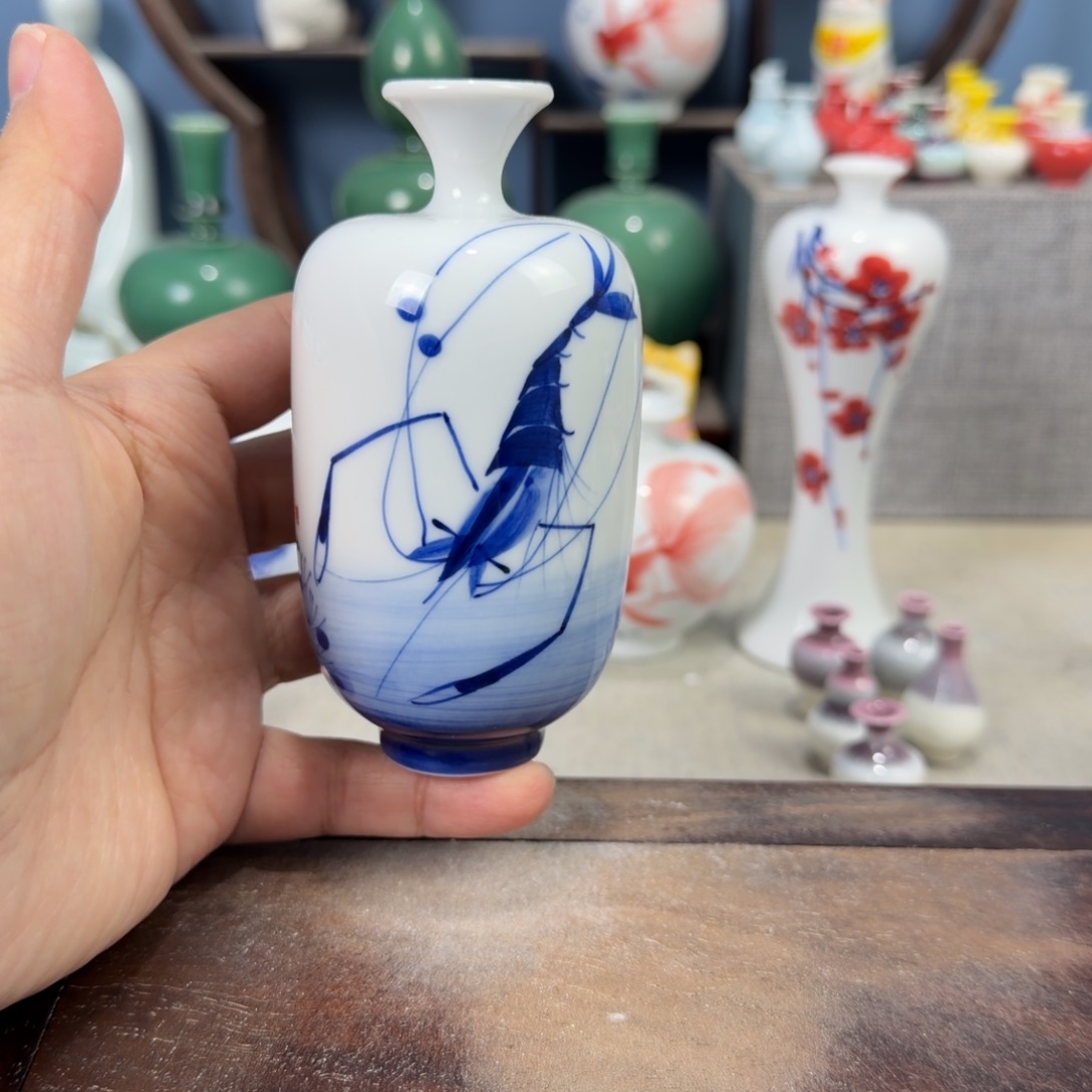 陶瓷手工小花器摆件
