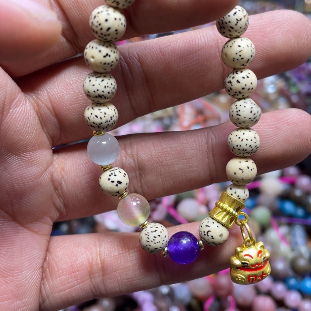 紫晶颈饰银S800镀金镶嵌