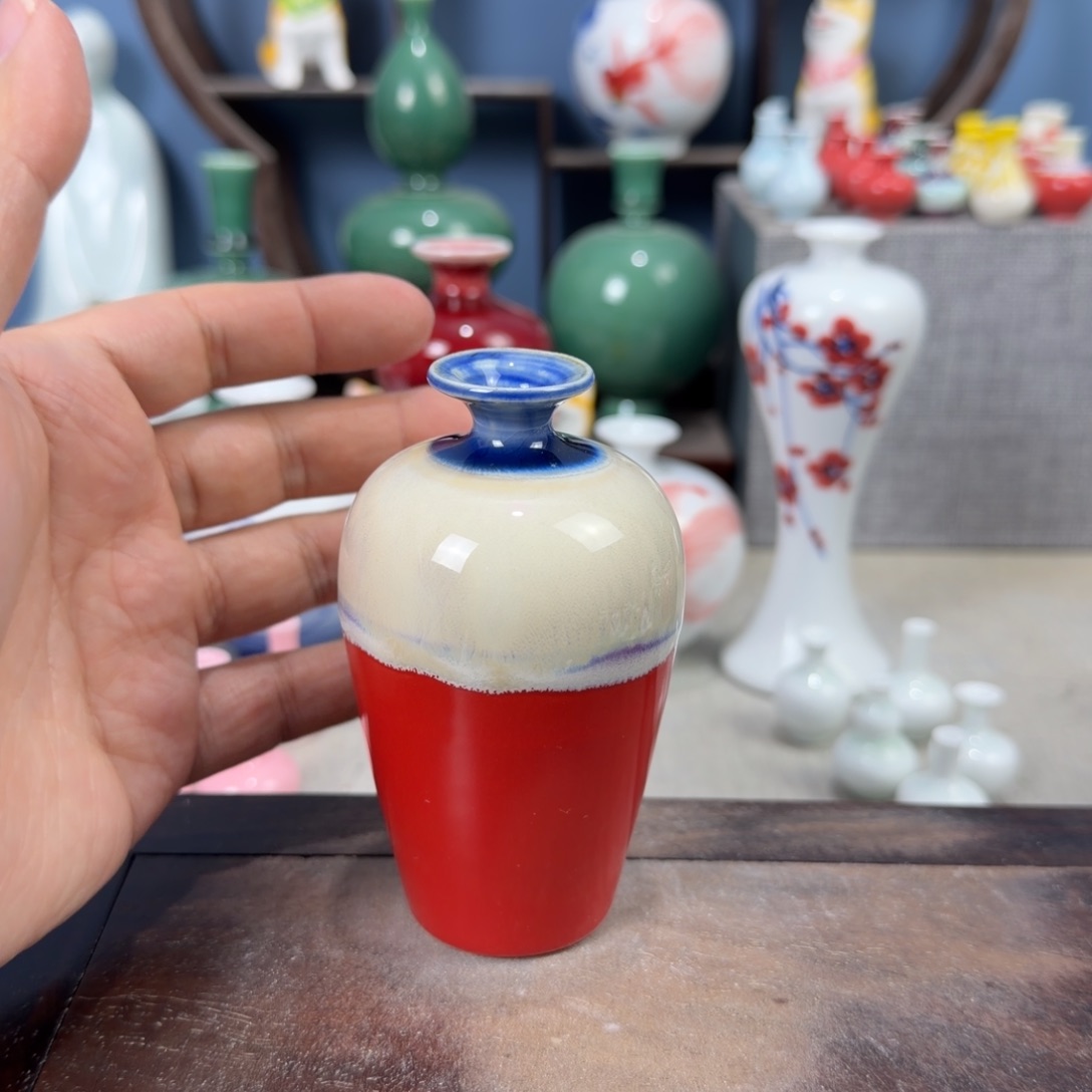 陶瓷手工小花器摆件