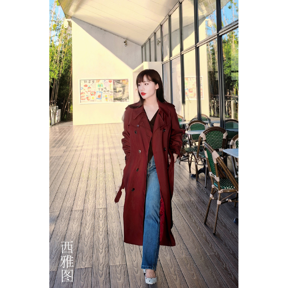 逸红颜明月优选秋日出彩风衣『西雅图』休闲立体廓形风衣 一件风衣