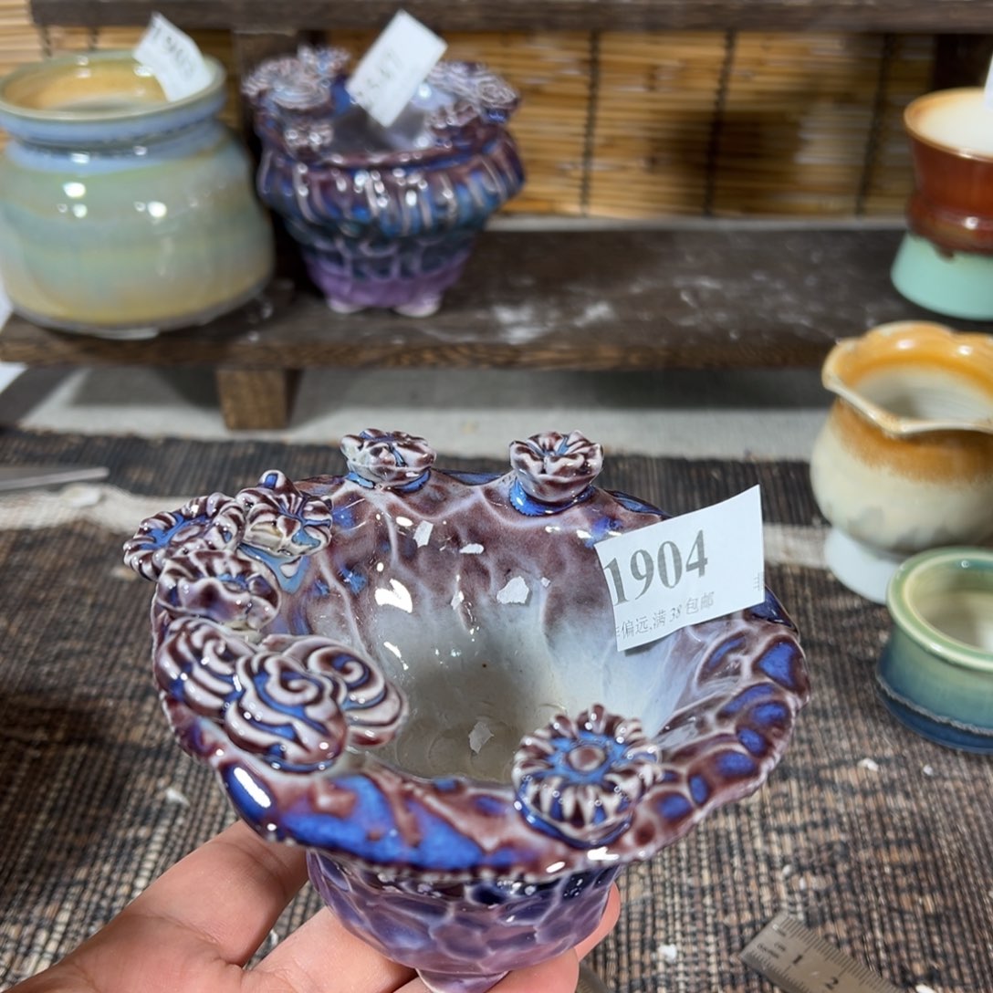 红陶景德镇手工花盆