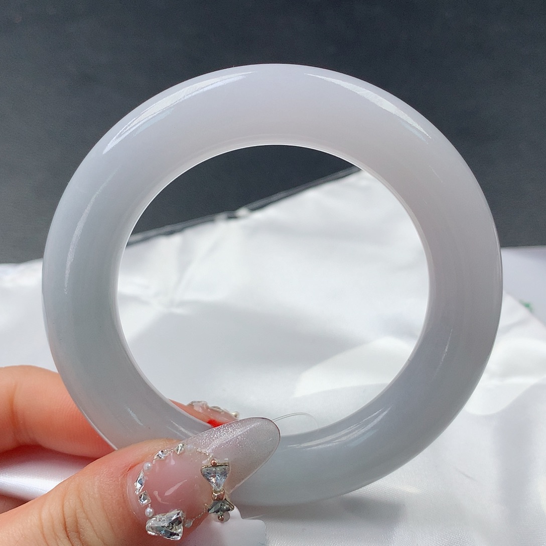 翡翠手镯未镶嵌0062圆54.8