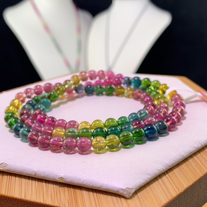 双色碧玺手链未镶嵌