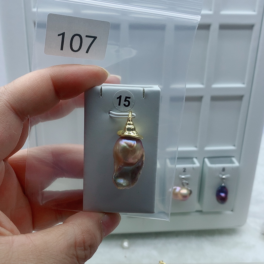 合金淡水珍珠吊坠(不含链)