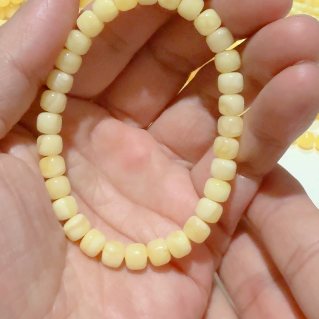 蜜蜡手串未镶嵌琥珀蜜蜡手串7mm