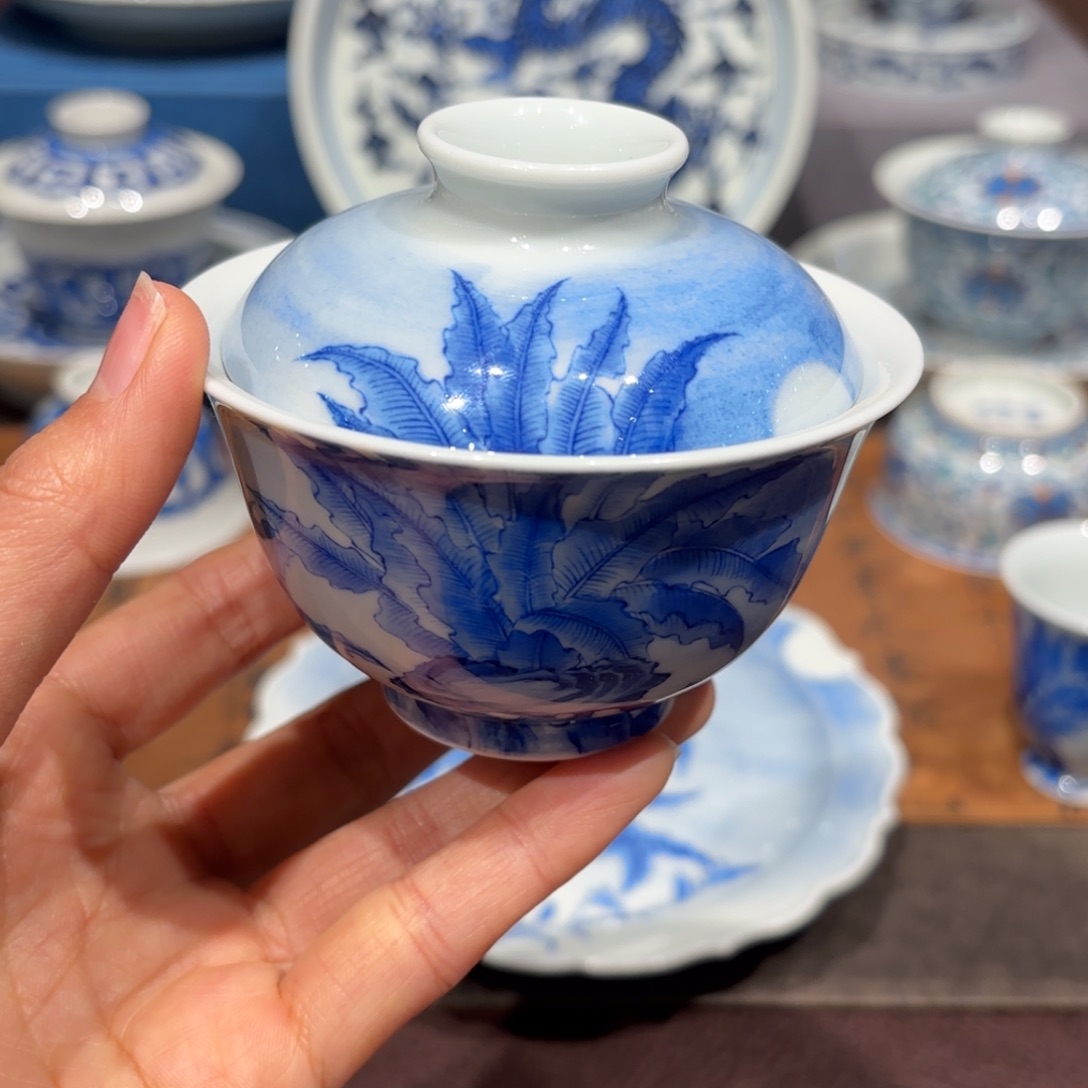 瓷片手工手绘陶瓷茶具