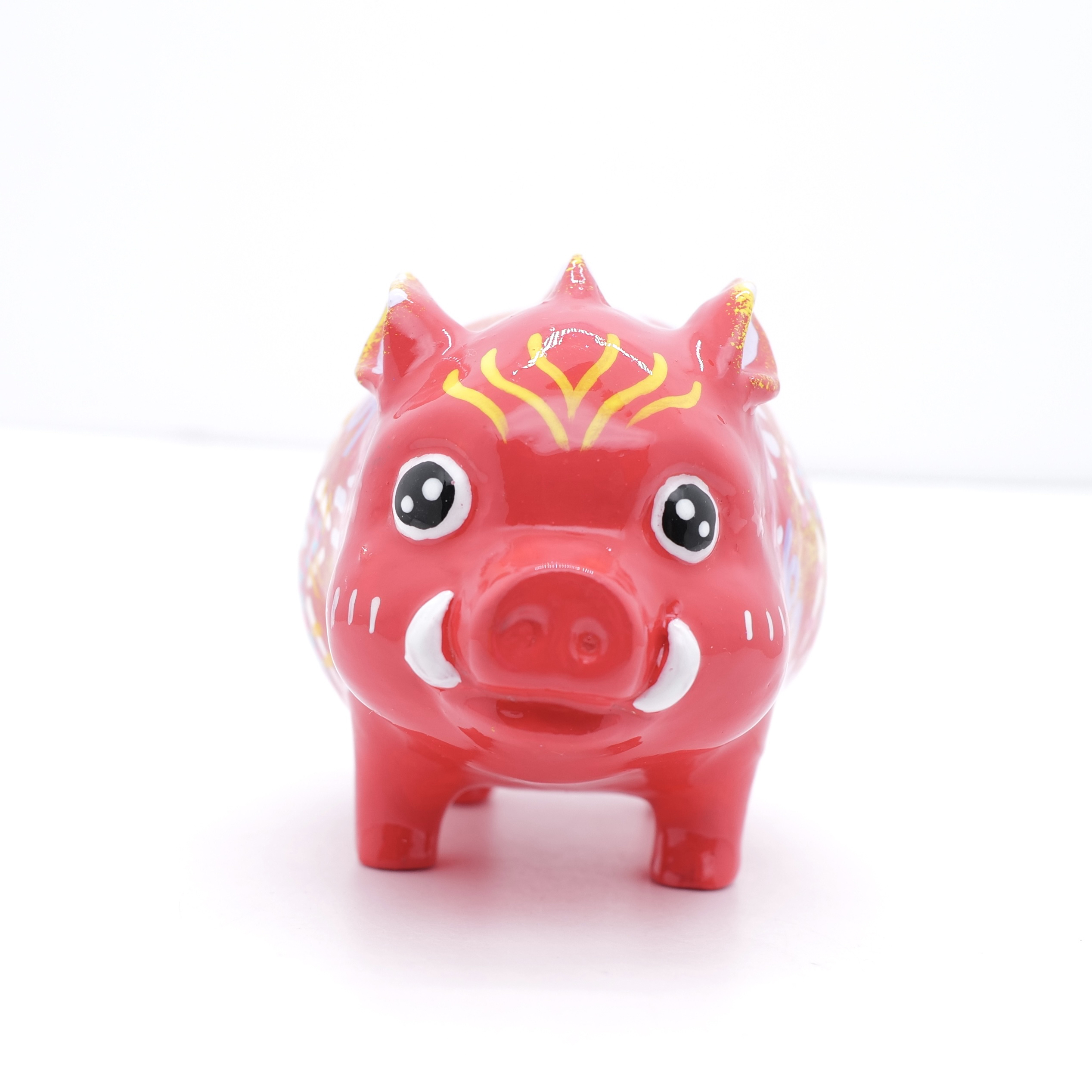 王甜心小猪摆件、艺术石膏作品，手工绘制，仅一件