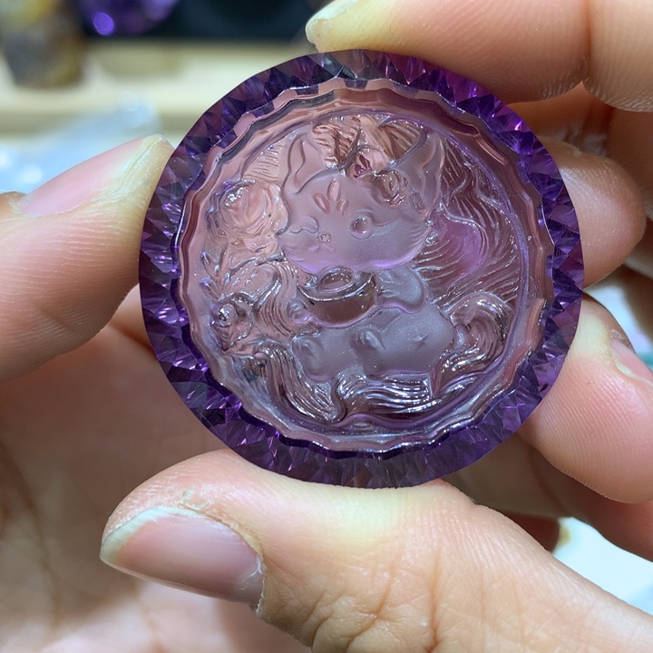 未镶嵌颈饰紫晶天然