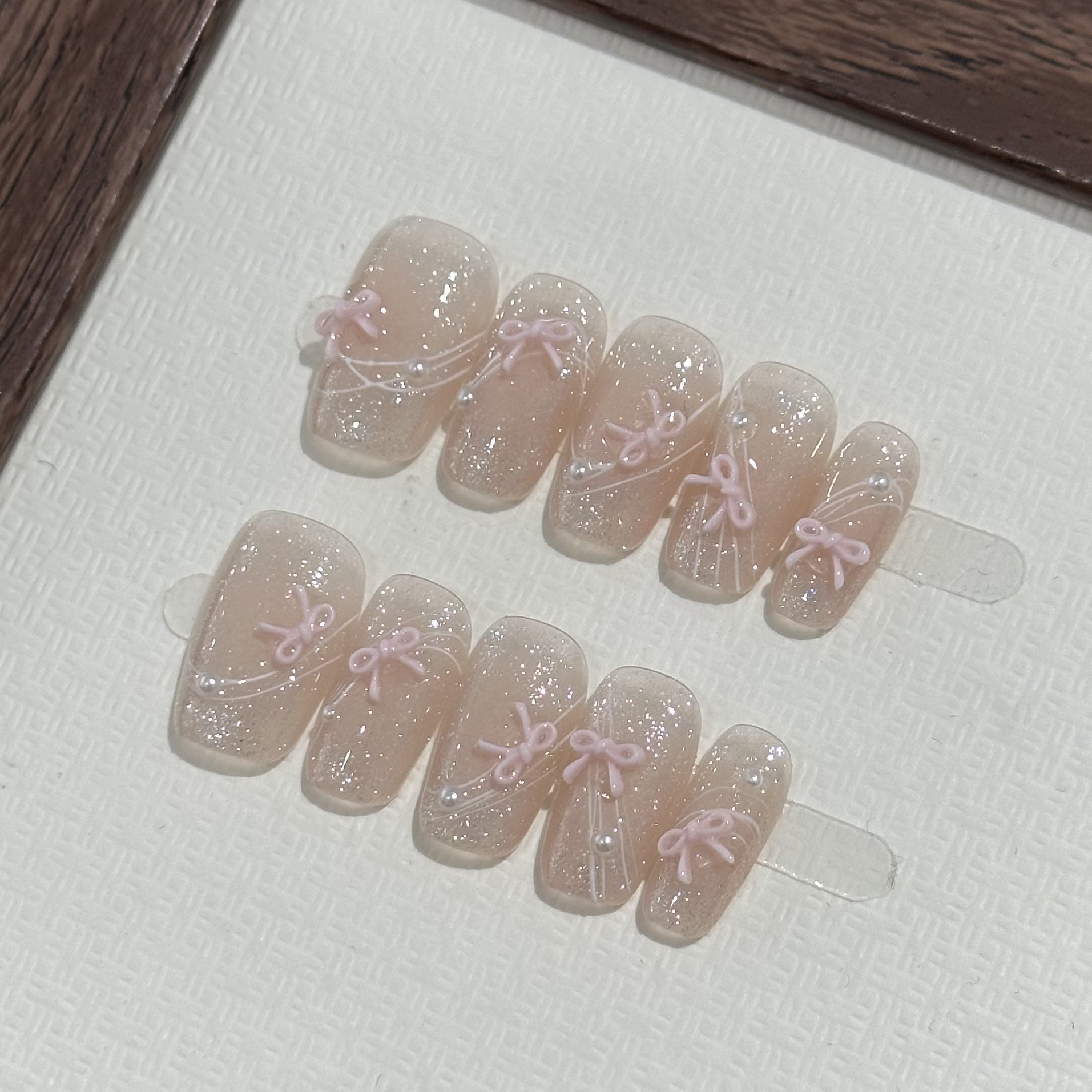 【蜜桃云朵】手工穿戴甲