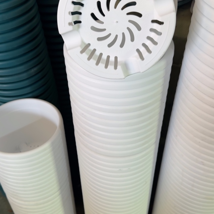 四季3号10个白色口径21高18花盆