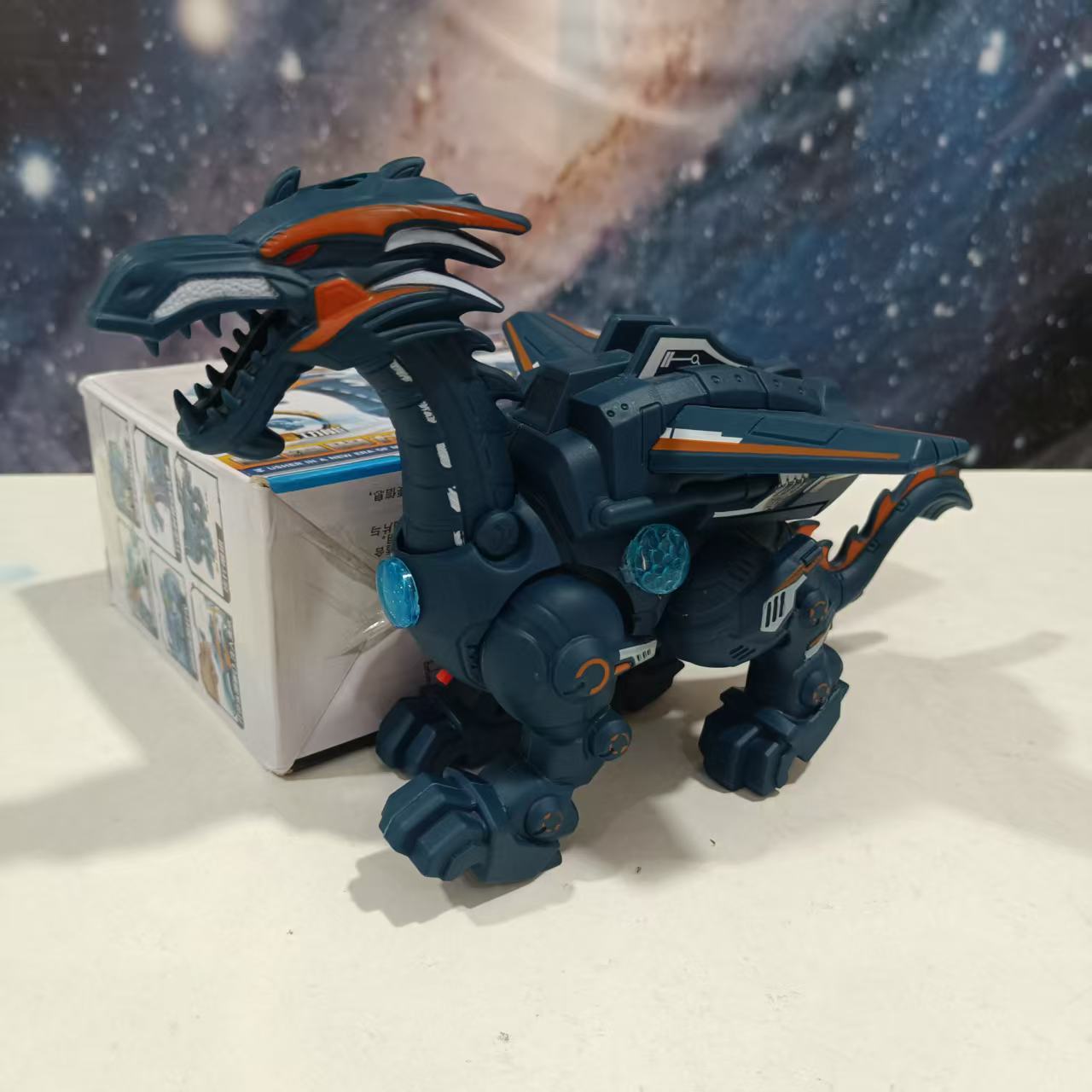 （牛）电动牵绳真恐龙玩具会走路可当宠物（自备3个5号电池）