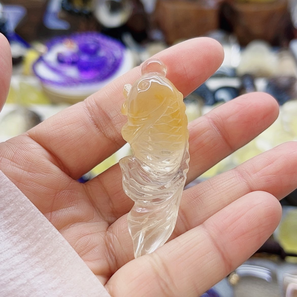 【闪购商品】水晶鱼吊坠未镶嵌