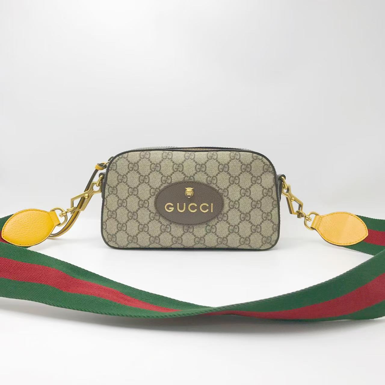 95新 GUCCI/古驰 洋诚二手 古驰虎头相机斜挎包