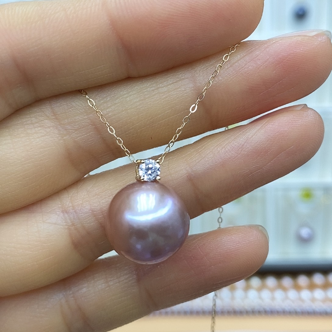S***夏淡水珍珠吊坠(赠链)银S925镶嵌