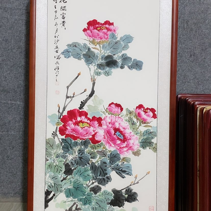 【闪购商品】国画书画作品带框125×65厘米