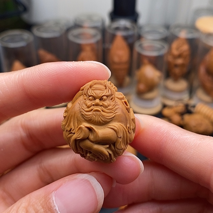 橄榄核吊坠老***剧五鬼钟馗