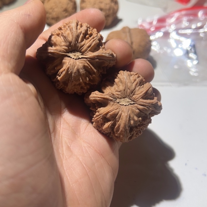 我***啊文玩核桃把件闷白